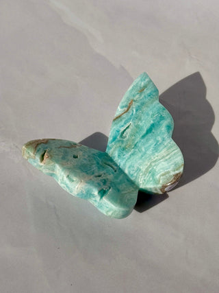 BLUE ARAGONITE BUTTERFLY (2) The Crystal Avenues 
