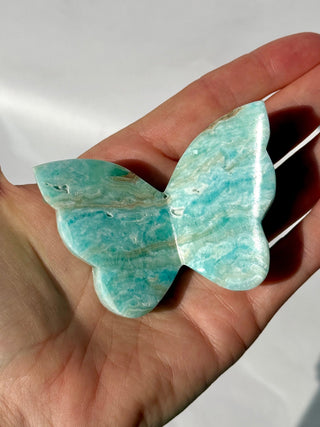 BLUE ARAGONITE BUTTERFLY (3) The Crystal Avenues 