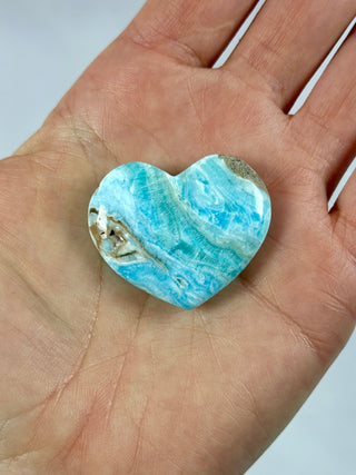 BLUE ARAGONITE HEART (1) The Crystal Avenues 