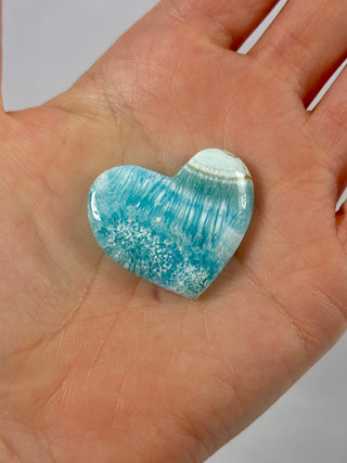 BLUE ARAGONITE HEART (1) The Crystal Avenues 