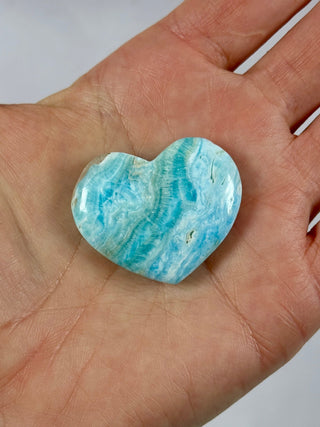 BLUE ARAGONITE HEART (1) The Crystal Avenues 