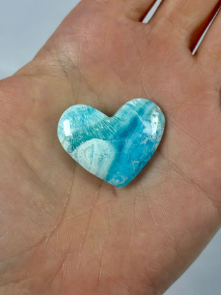 BLUE ARAGONITE HEART (10) The Crystal Avenues 