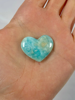 BLUE ARAGONITE HEART (11) The Crystal Avenues 