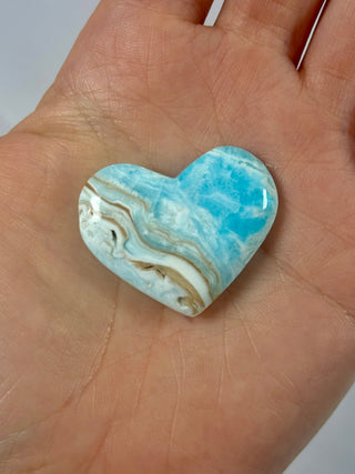 BLUE ARAGONITE HEART (2) The Crystal Avenues 