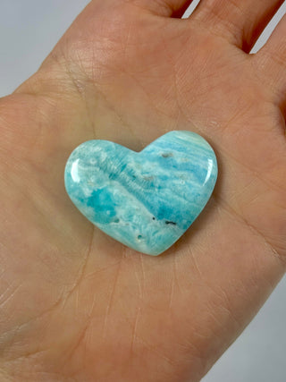 BLUE ARAGONITE HEART (4) The Crystal Avenues 