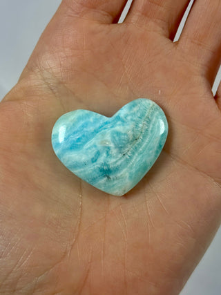 BLUE ARAGONITE HEART (4) The Crystal Avenues 