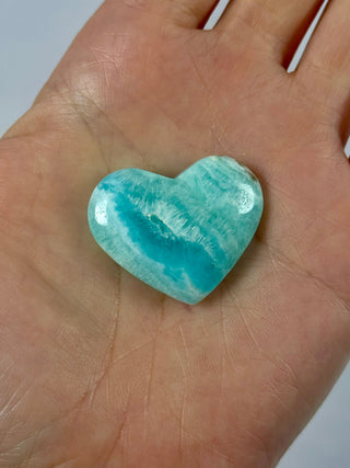 BLUE ARAGONITE HEART (7) The Crystal Avenues 