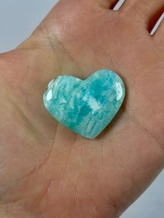 BLUE ARAGONITE HEART (7) The Crystal Avenues 