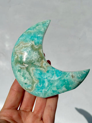 BLUE ARAGONITE MOON (1) The Crystal Avenues 