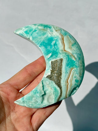 BLUE ARAGONITE MOON (1) The Crystal Avenues 
