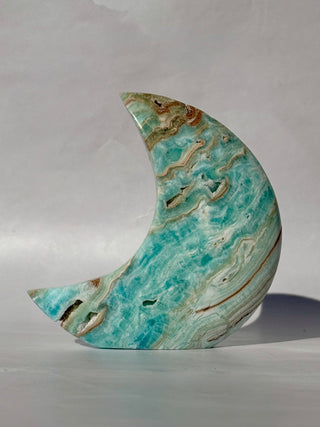 BLUE ARAGONITE MOON (2) The Crystal Avenues 
