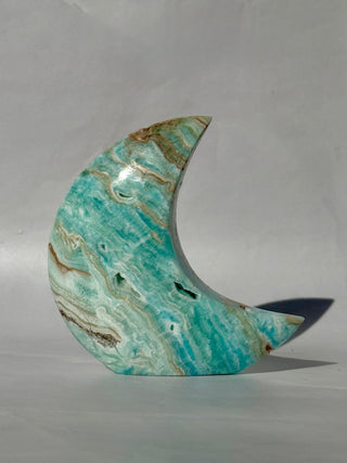 BLUE ARAGONITE MOON (2) The Crystal Avenues 