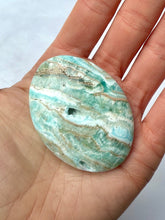 Load image into Gallery viewer, BLUE ARAGONITE PALM STONE (2) Palm stone The Crystal Avenues 
