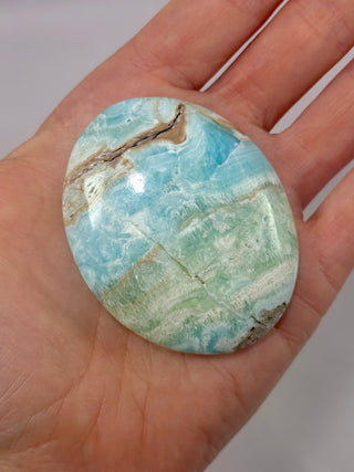 BLUE ARAGONITE PALM STONE (5) Palm stone The Crystal Avenues 