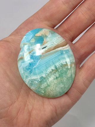 BLUE ARAGONITE PALM STONE (6) Palm stone The Crystal Avenues 