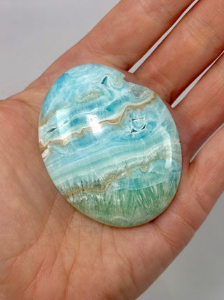 BLUE ARAGONITE PALM STONE (6) Palm stone The Crystal Avenues 