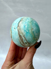 Load image into Gallery viewer, BLUE ARAGONITE SPHERE (1) sphere The Crystal Avenues 
