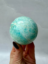 Load image into Gallery viewer, BLUE ARAGONITE SPHERE (2) sphere The Crystal Avenues 
