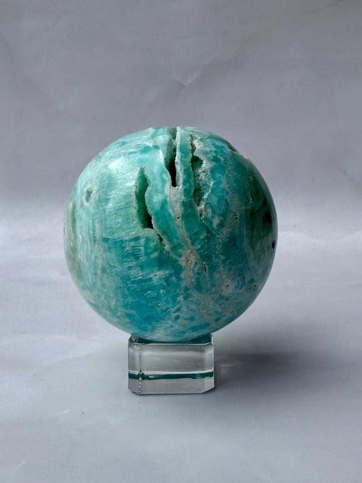 BLUE ARAGONITE SPHERE (2) sphere The Crystal Avenues 