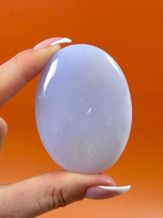 BLUE CHALCEDONY PALM STONE (5) Palm stone The Crystal Avenues 