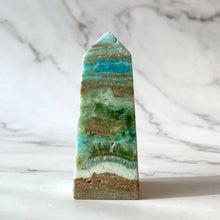 Load image into Gallery viewer, BLUE GREEN ARAGONITE TOWER (7) The Crystal Avenues 
