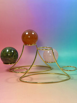BRASS SPHERE STAND The Crystal Avenues CLASSIC 