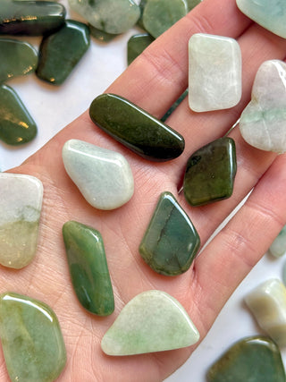 BURMA JADE TUMBLE STONE Tumble Stone The Crystal Avenues 