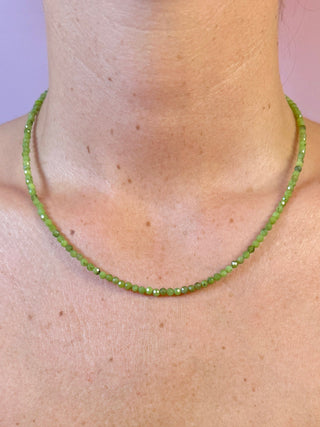 CANADIAN JADE FACET CHOKER NECKLACE Necklace The Crystal Avenues 
