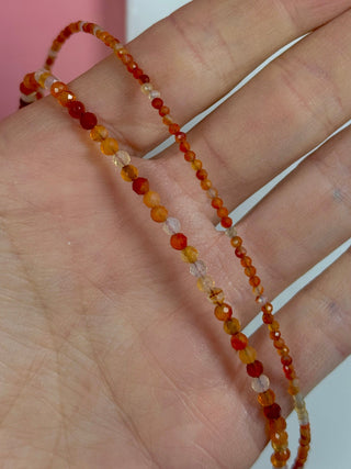 CARNELIAN FACET CHOKER NECKLACE Necklace The Crystal Avenues 