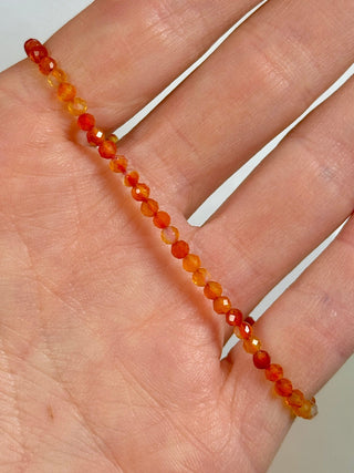 CARNELIAN FACET STRETCH BRACELET Bracelet The Crystal Avenues 