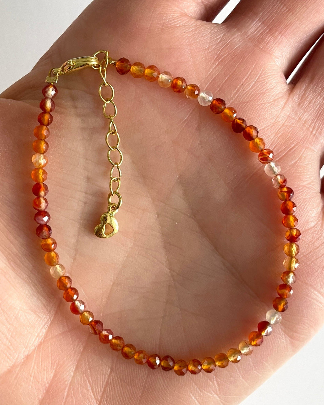 CARNELIAN FACETED BRACELET Bracelet The Crystal Avenues 