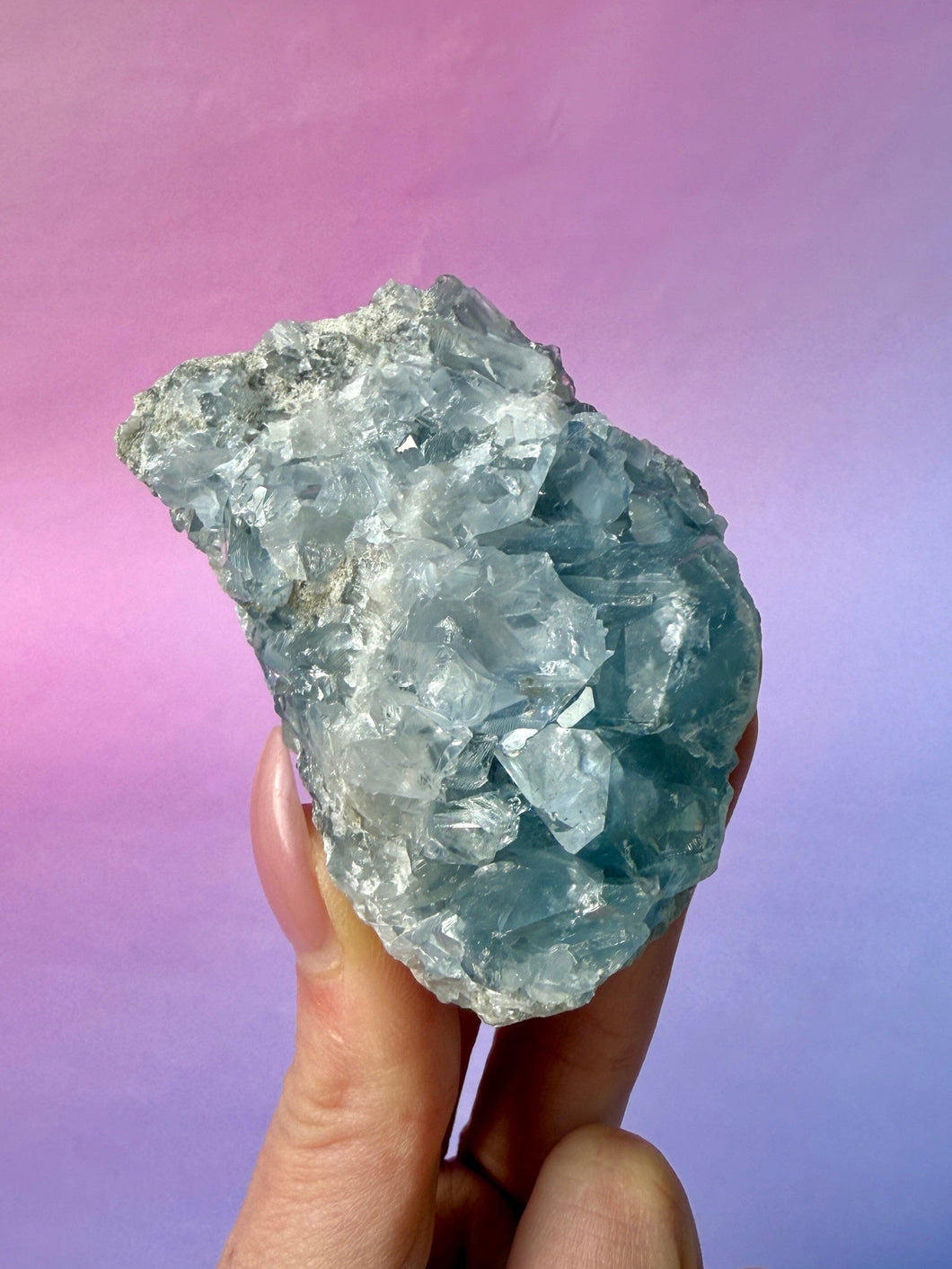 CELESTITE CLUSTER (10) Cluster The Crystal Avenues 