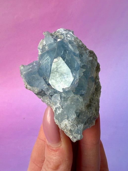 CELESTITE CLUSTER (13) Cluster The Crystal Avenues 