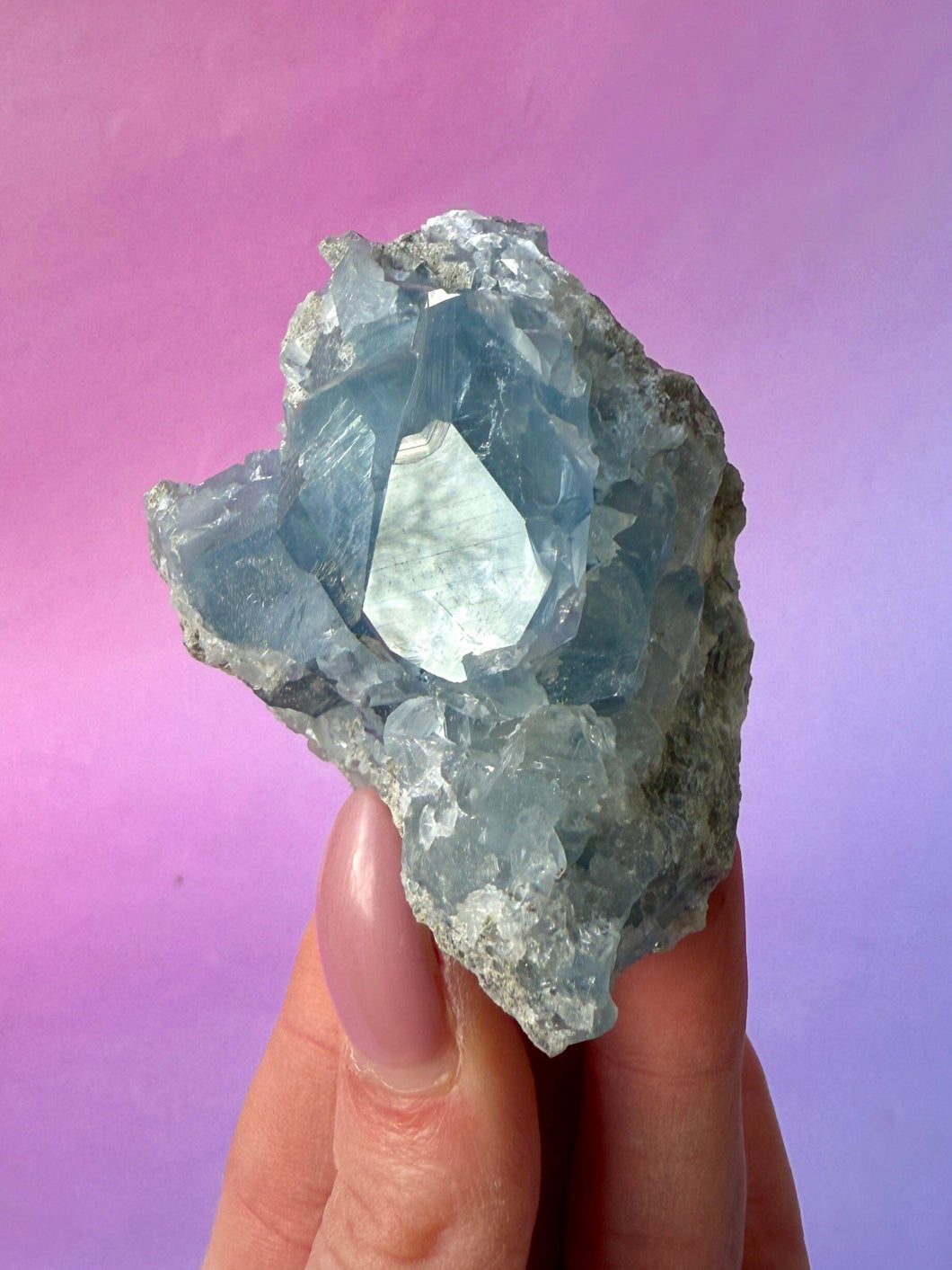 CELESTITE CLUSTER (13) Cluster The Crystal Avenues 