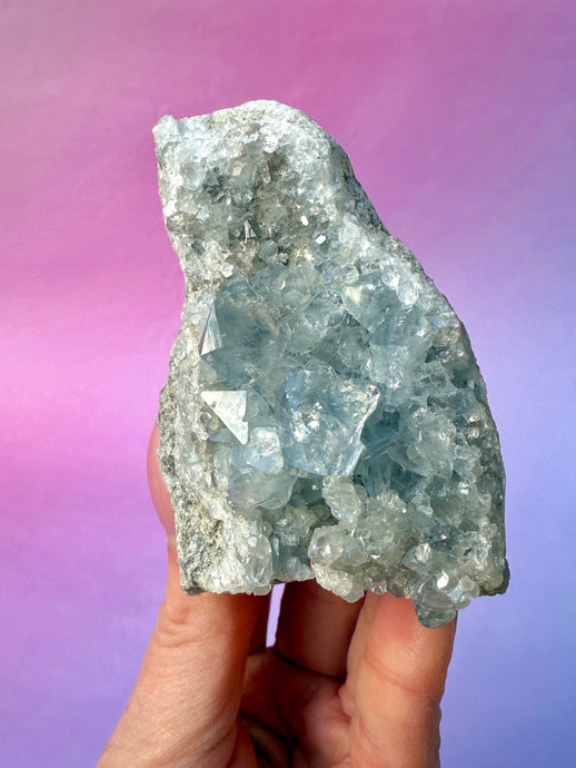 CELESTITE CLUSTER (9) Cluster The Crystal Avenues 