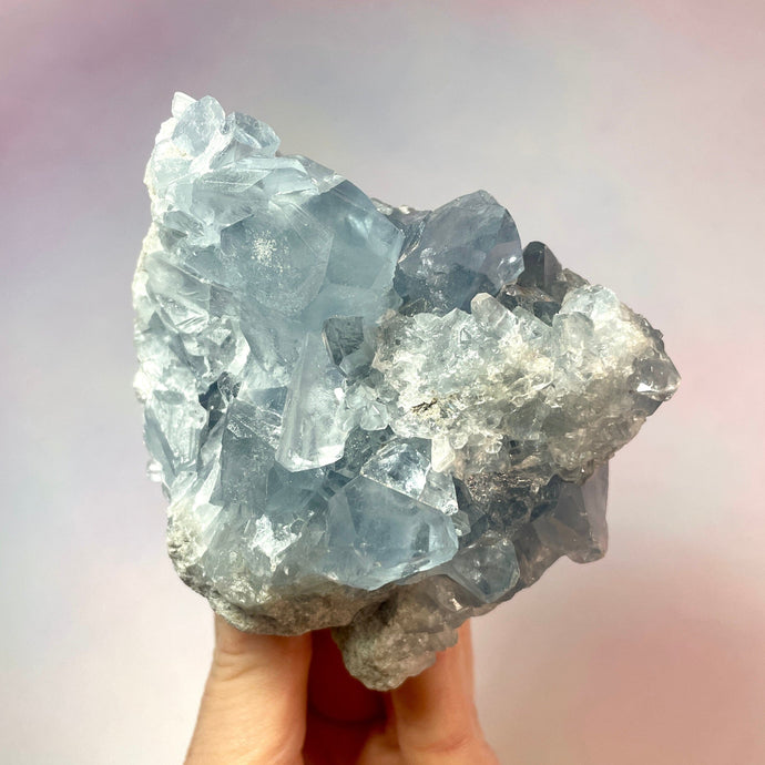CELESTITE CLUSTER (B) Cluster The Crystal Avenues 