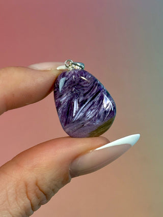 CHAROITE 925 STERLING SILVER PENDANT (4) Necklace The Crystal Avenues 