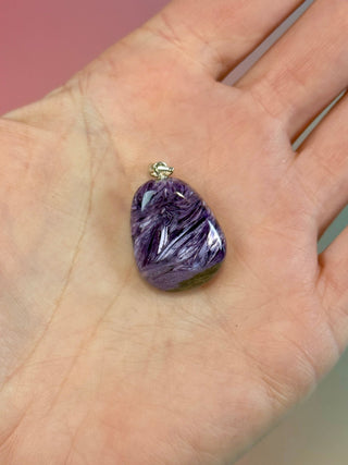 CHAROITE 925 STERLING SILVER PENDANT (4) Necklace The Crystal Avenues 