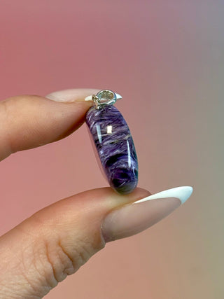 CHAROITE 925 STERLING SILVER PENDANT (4) Necklace The Crystal Avenues 