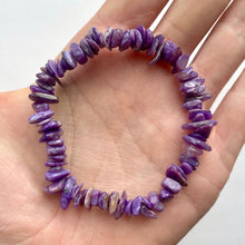 Load image into Gallery viewer, CHAROITE CHIP BRACELET tumble stone The Crystal Avenues 
