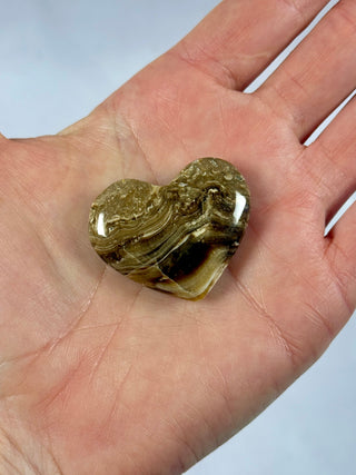 CHOCOLATE CALCITE HEART (1) Palmstone The Crystal Avenues 