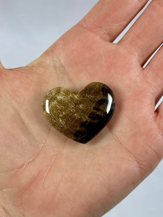 CHOCOLATE CALCITE HEART (2) Palmstone The Crystal Avenues 