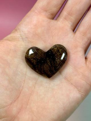 CHOCOLATE CALCITE HEART (2) Palmstone The Crystal Avenues 