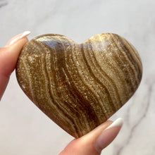 Load image into Gallery viewer, CHOCOLATE CALCITE HEART (2) Palmstone The Crystal Avenues 
