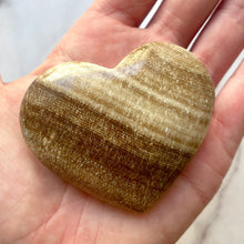 Load image into Gallery viewer, CHOCOLATE CALCITE HEART (3) Palmstone The Crystal Avenues 
