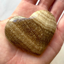 Load image into Gallery viewer, CHOCOLATE CALCITE HEART (5) Palmstone The Crystal Avenues 
