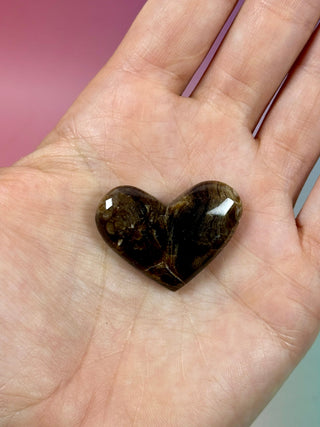 CHOCOLATE CALCITE HEART (5) Palmstone The Crystal Avenues 
