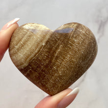 Load image into Gallery viewer, CHOCOLATE CALCITE HEART (5) Palmstone The Crystal Avenues 
