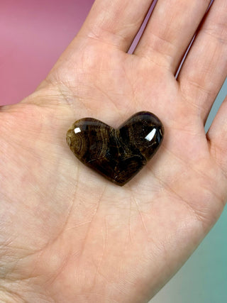CHOCOLATE CALCITE HEART (5) Palmstone The Crystal Avenues 