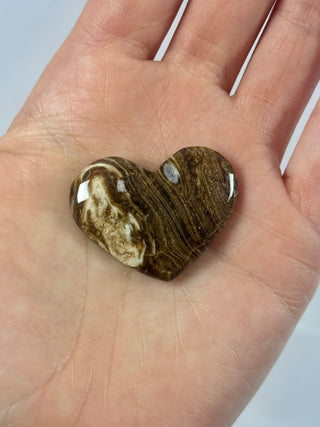 CHOCOLATE CALCITE HEART (A) Palmstone The Crystal Avenues 
